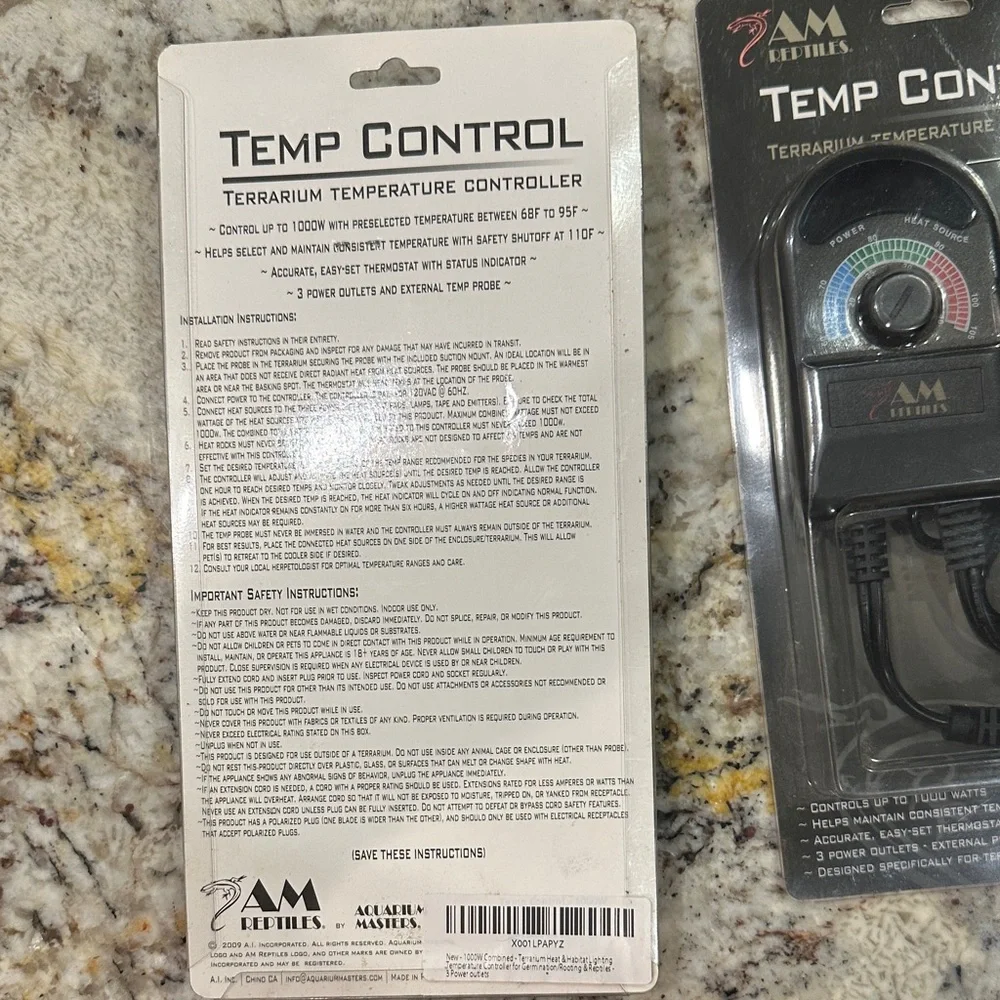 AM Reptiles Terrarium Temperature Controller 1000W
